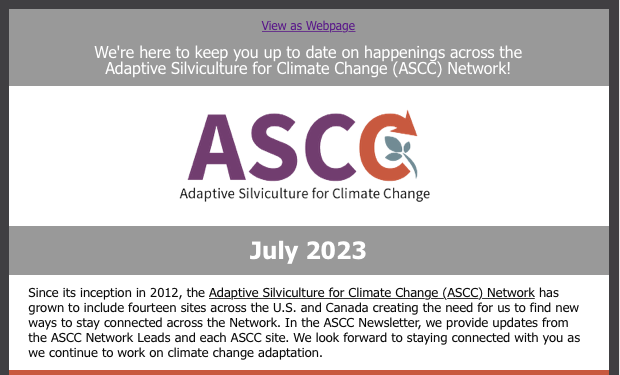 ASCC Network Newsletter First Page